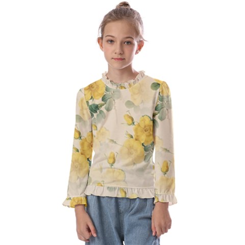 Flowers-104 Kids  Frill Detail Tee by nateshop