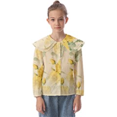 Flowers-104 Kids  Peter Pan Collar Blouse by nateshop