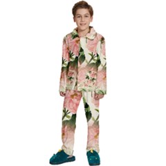 Flowers-105 Kids  Long Sleeve Velvet Pajamas Set