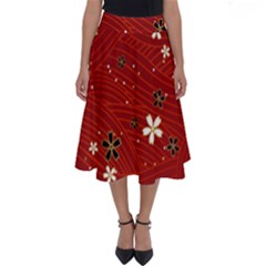 Flowers-106 Perfect Length Midi Skirt by nateshop