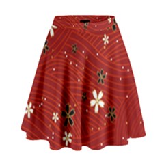 Flowers-106 High Waist Skirt by nateshop