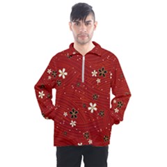 Flowers-106 Men s Half Zip Pullover by nateshop