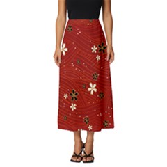 Flowers-106 Classic Midi Chiffon Skirt