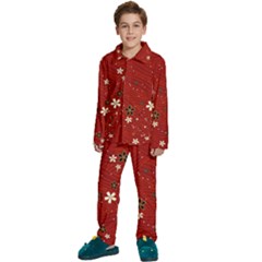 Flowers-106 Kids  Long Sleeve Velvet Pajamas Set by nateshop