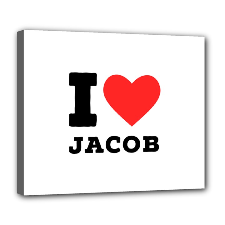 I love jacob Deluxe Canvas 24  x 20  (Stretched)