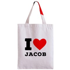 I Love Jacob Zipper Classic Tote Bag by ilovewhateva