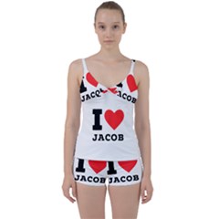 I Love Jacob Tie Front Two Piece Tankini by ilovewhateva