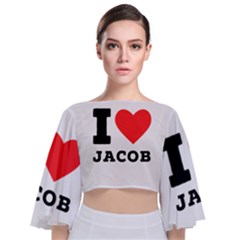 I Love Jacob Tie Back Butterfly Sleeve Chiffon Top by ilovewhateva