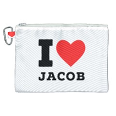 I Love Jacob Canvas Cosmetic Bag (xl) by ilovewhateva