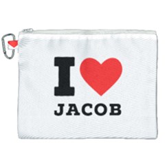 I Love Jacob Canvas Cosmetic Bag (xxl) by ilovewhateva