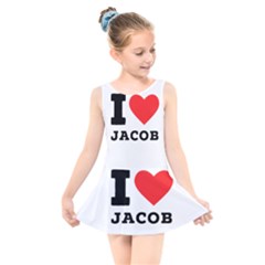 I Love Jacob Kids  Skater Dress Swimsuit by ilovewhateva