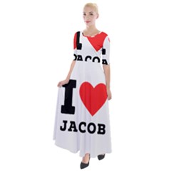 I Love Jacob Half Sleeves Maxi Dress by ilovewhateva