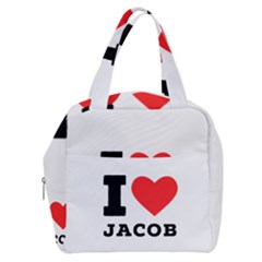 I Love Jacob Boxy Hand Bag by ilovewhateva