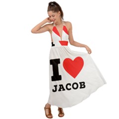 I Love Jacob Backless Maxi Beach Dress by ilovewhateva