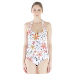 Flowers-107 Halter Swimsuit by nateshop