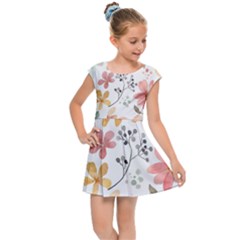 Flowers-107 Kids  Cap Sleeve Dress by nateshop