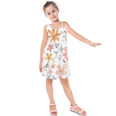 Flowers-107 Kids  Sleeveless Dress by nateshop