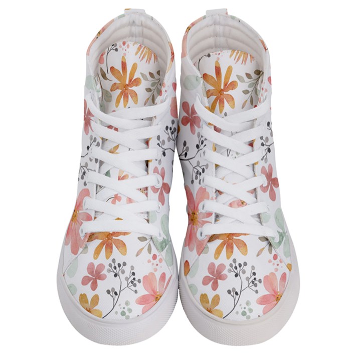 Flowers-107 Men s Hi-Top Skate Sneakers