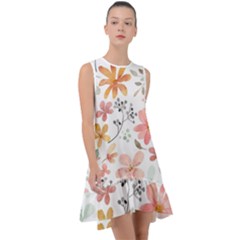 Flowers-107 Frill Swing Dress by nateshop