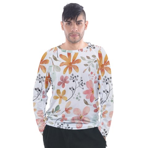 Flowers-107 Men s Long Sleeve Raglan Tee by nateshop