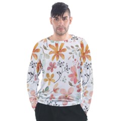 Flowers-107 Men s Long Sleeve Raglan Tee