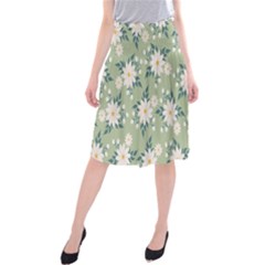 Flowers-108 Midi Beach Skirt by nateshop