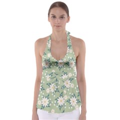 Flowers-108 Babydoll Tankini Top by nateshop