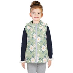 Flowers-108 Kids  Hooded Puffer Vest by nateshop