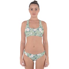 Flowers-108 Cross Back Hipster Bikini Set by nateshop