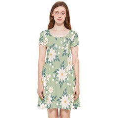 Flowers-108 Inside Out Cap Sleeve Dress by nateshop