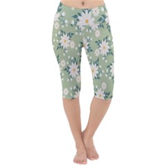 Flowers-108 Lightweight Velour Cropped Yoga Leggings by nateshop