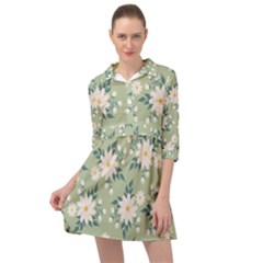 Flowers-108 Mini Skater Shirt Dress by nateshop