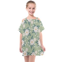 Flowers-108 Kids  One Piece Chiffon Dress by nateshop