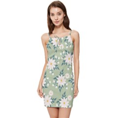 Flowers-108 Summer Tie Front Dress by nateshop