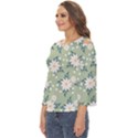 Flowers-108 Cut Out Wide Sleeve Top View2