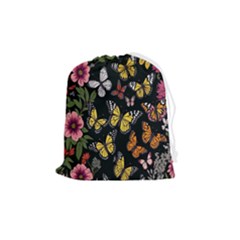 Flowers-109 Drawstring Pouch (medium) by nateshop