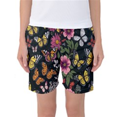 Flowers-109 Women s Basketball Shorts by nateshop