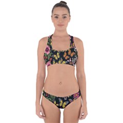 Flowers-109 Cross Back Hipster Bikini Set by nateshop