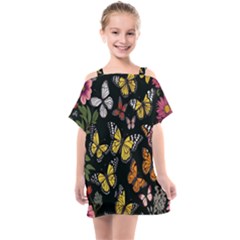 Flowers-109 Kids  One Piece Chiffon Dress by nateshop