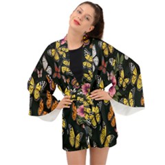 Flowers-109 Long Sleeve Kimono by nateshop