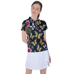 Flowers-109 Women s Polo Tee