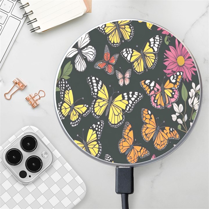 Flowers-109 Wireless Fast Charger(White)