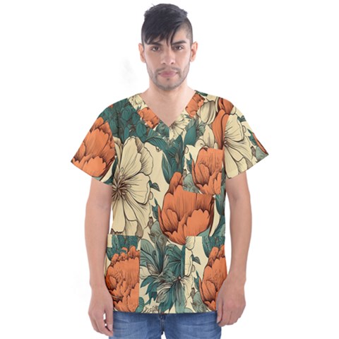 Generated Men s V-neck Scrub Top by nateshop