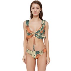 Generated Low Cut Ruffle Edge Bikini Set by nateshop