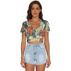 Generated V-neck Crop Top by nateshop