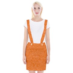 Orange-chaotic Braces Suspender Skirt