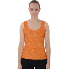 Orange-chaotic Velvet Tank Top by nateshop