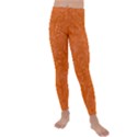 Orange-chaotic Kids  Lightweight Velour Leggings View1