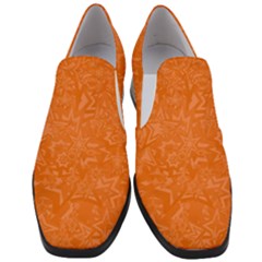 Orange-chaotic Women Slip On Heel Loafers by nateshop