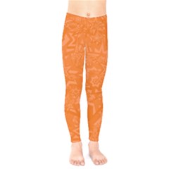 Orange-chaotic Kids  Classic Winter Leggings by nateshop